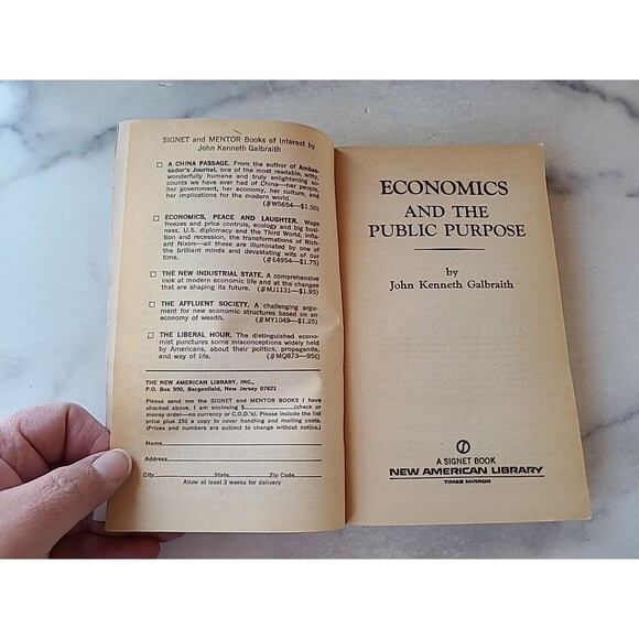Economics and the Public Purpose by John Kenneth Galbraith (Trade Paperback) - Picture 3 of 10